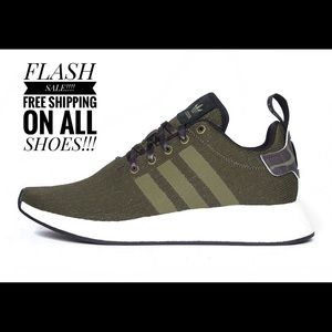 Adidas Originals NMD R2 Boost Olive Green Camo NEW